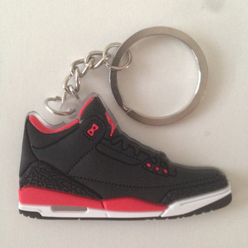 Jordan Keychain 3 III Crimson Keychain Etsy