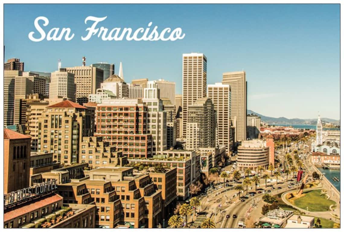 Postcard San Francisco pack of 4 Etsy
