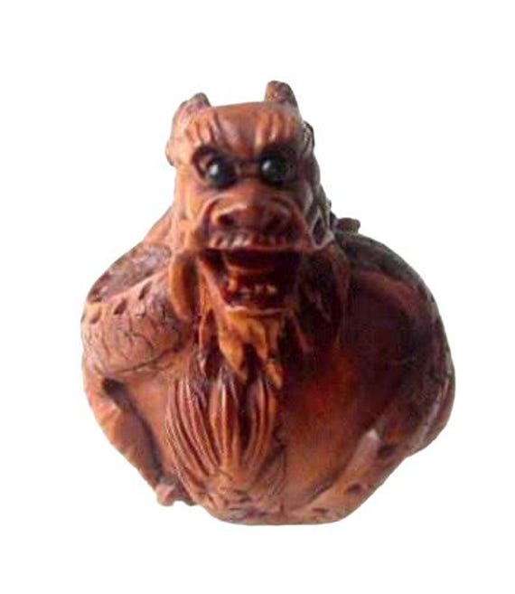 手彫り·柘植/