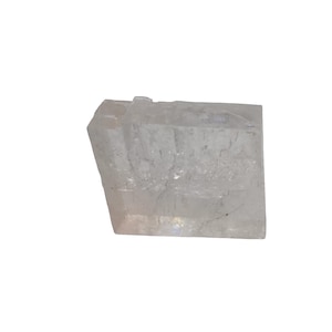 Esemplare di esposizione naturale di calcite ottica islandese spato / 66G / 52x43x12mm / trasparente /