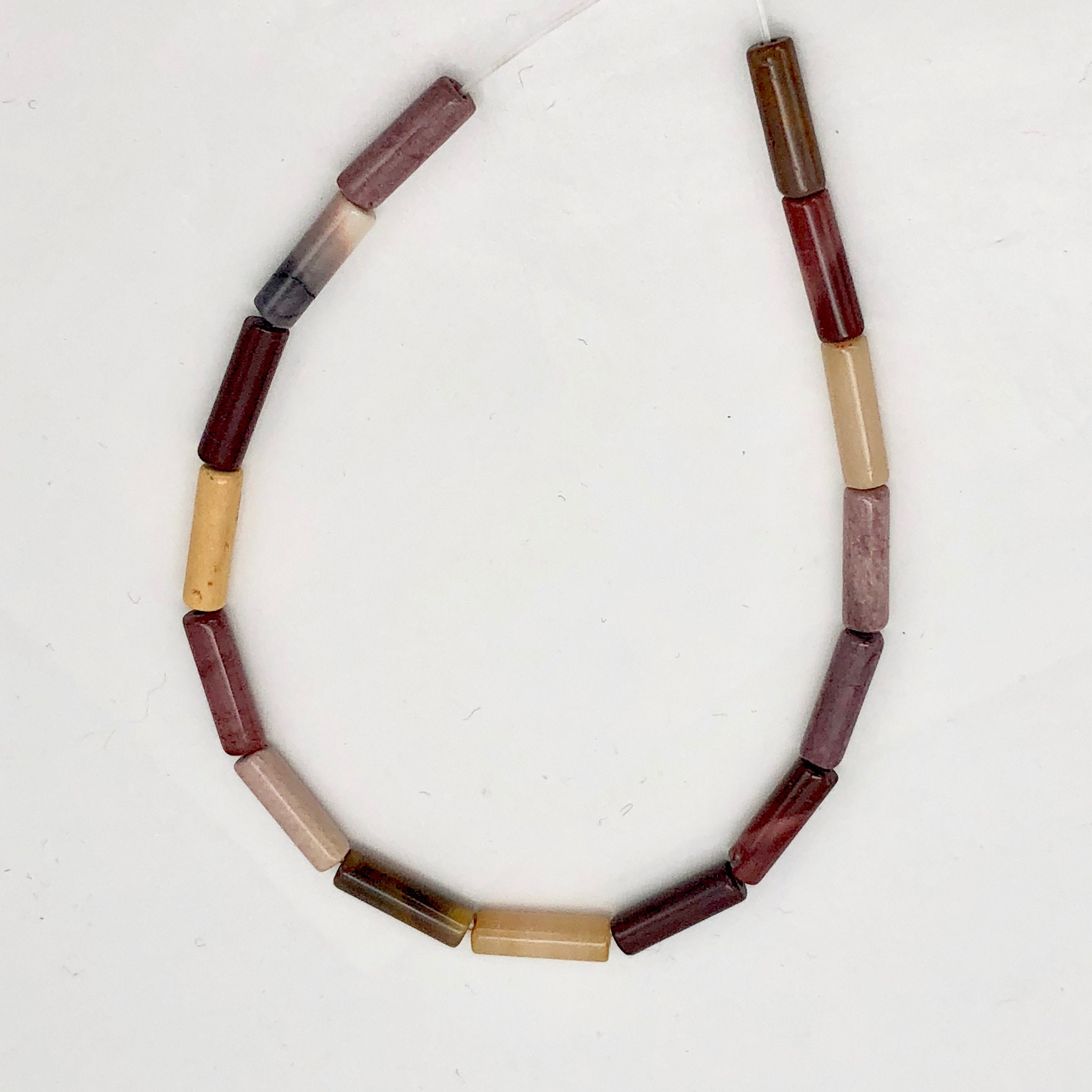 Hot Australian Mookaite 13 mm Tube Bead Strand 109544 Hot Australian Mookaite 13 mm Tube Bead Strand 109544