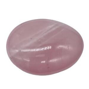 STOLENRose Quartz Ovale Meditazione Pietra di preoccupazione / 58x47x24 mm / Rosa / 1 Pietra /
