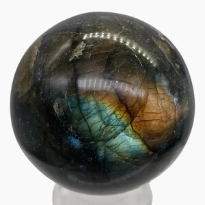 Labradorite 186g Rotondo / 1 9/10" / Grigio Verde / 1 Sfera