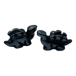 2 Hematite Dinosaur Stegosaurus Animal Beads