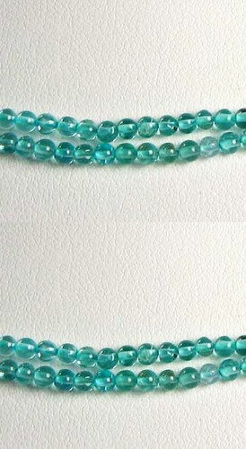 37 Seafoam Green Apatite 2.5mm Round Beads 9639