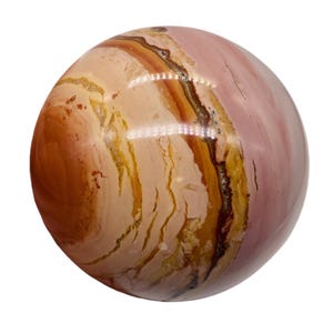 Mookaite Magic Sphere 593g (21oz) / 75 mm (3") / Rosa Bianco / 1 Esemplare Espositivo /