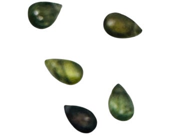 Sapphire AAA Faceted 2.2cts Parcel Briolette Beads | 6x4 to 5x4mm | Green | 5 |