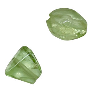 AAA Mint Green Peridot Nugget Pendant Beads | 8x5 to 10x10mm | 2 Beads |