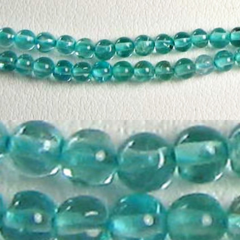 37 Seafoam Green Apatite 2.5mm Round Beads 9639
