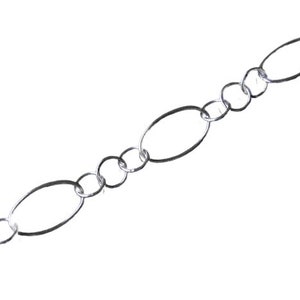 Perfect Polished Solid Sterling Silver Oval Chain 9 inches 10324