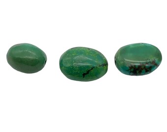 Perline di pepite di turchese naturale autentico da 75 ct/ da 18x15x13 mm a 22x17x12 mm/ 3 perline