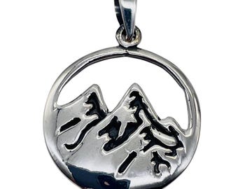 Mountain Peaks Sterling Silver Charm | 1 1/4" Long | Silver | 1 Pendant