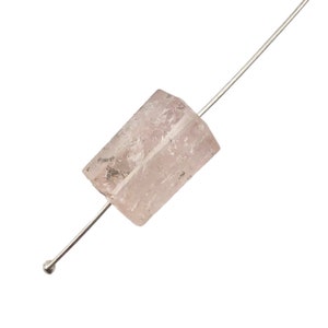 15.1cts Morganite Pink Beryl Hexagon Cylinder Bead | 15x10mm | 1 Bead | 3863A