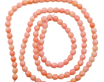 Coral Faceted Strand Round | 3 mm | Salmon | 112 Beads |