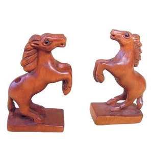 Hand Carved & Signed Pony Horse Boxwood Ojime/Netsuke Bead | 26x39x12mm | Brown