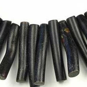 Exotic & Rare Black Coral Branch Bead Strand 109187