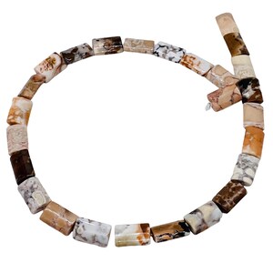 Conglomerate Jasper Bead Strand | Earthy Rectangle Beads for Jewelry Making