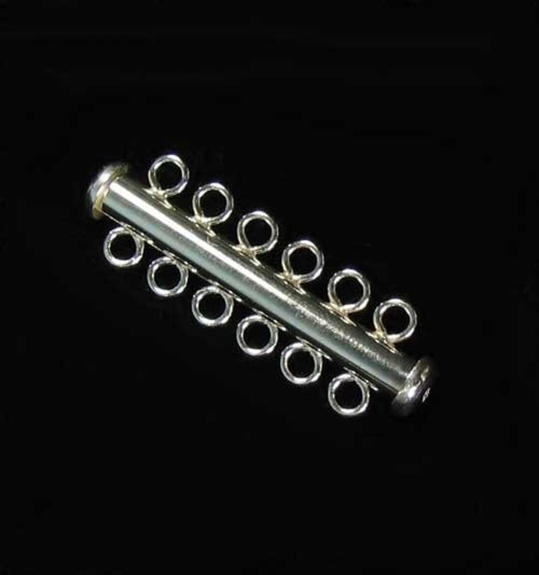 Designer Sterling Silver 6 Strand Tube Clasp 10348 Etsy