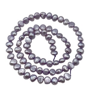 Fairy Winkle Lavender Fresh Water Pearl Strand | 6x5.5 to 7x6 to 5.5x6mm |