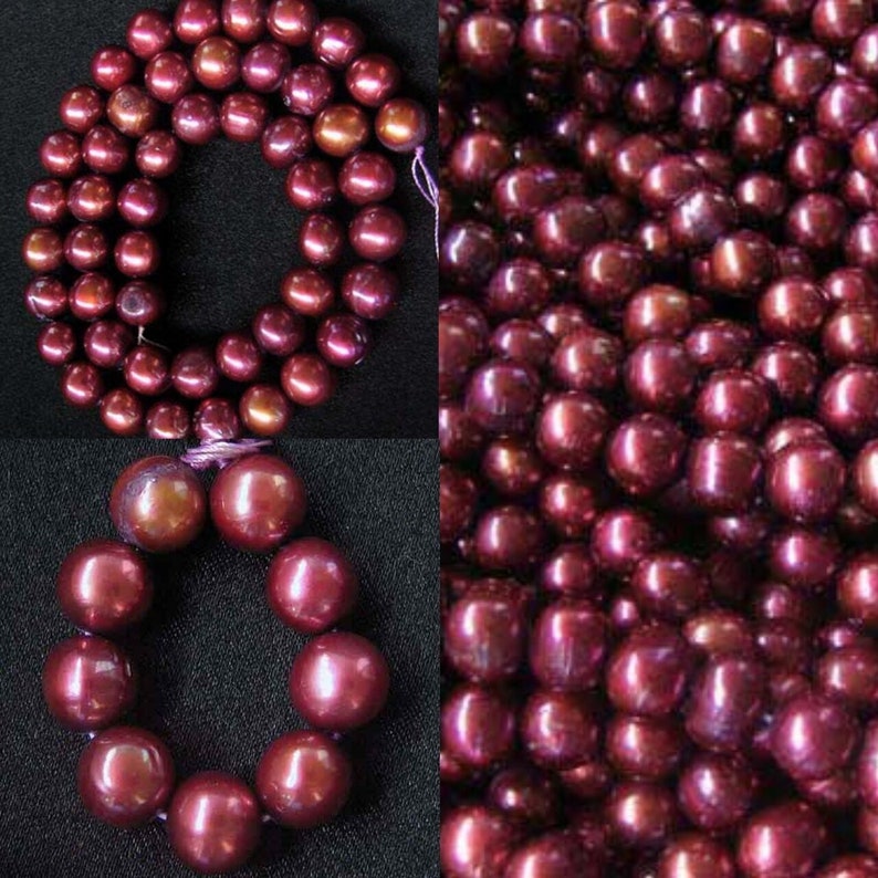 9 Golden Raspberry 7-9.5x7mm FW Pearls 008315