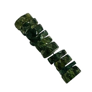 Tsavorite Garnet 6x2mm Faceted Rondelle Bead Parcel | 1" Long | Green| 10 Beads|
