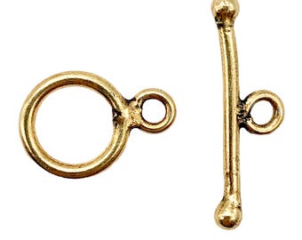 Three 22Kt Vermeil Sterling Silver Toggle Clasps! | 3 sets |