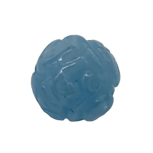 Aquamarine AAA Carved Round | 12mm | Blue | 1 Bead