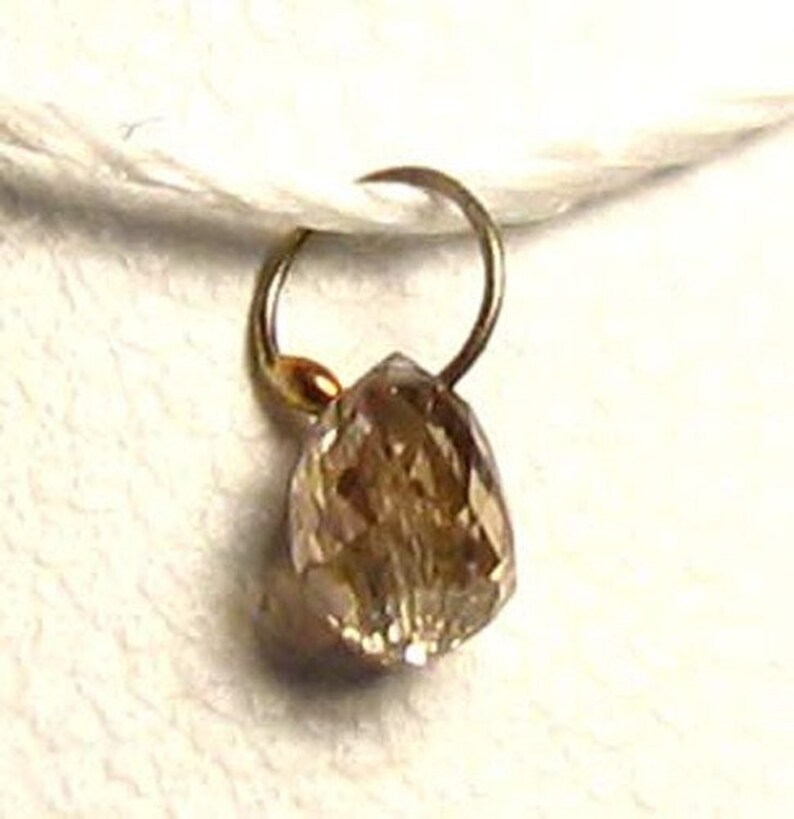 0.34cts Champagne Diamond Brio /& 18K White Gold Pendant 6569AEX