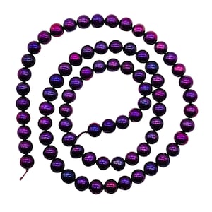 Fresh Water Pearl Strand Round | 5 mm | Magenta Purple | 75 Beads |