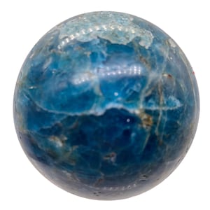 Apatite 295g Sfera di Meditazione / 2,32" / 58 mm / Blu, Bianco / 1 Esemplare da Esposizione