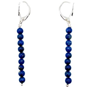 Shining Teal Fresh Water Pearl Sterling Silver Earrings | 2&quot; long |