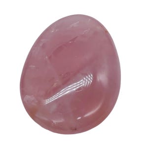 STOLENRose Quartz Ovale Meditazione Pietra di preoccupazione / 55x49x20 mm / Rosa / 1 Pietra /