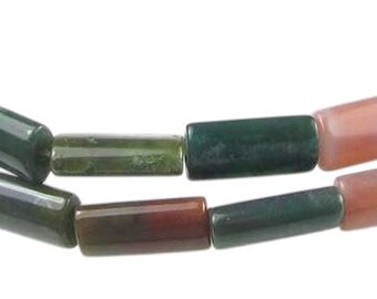 Exotische fancy jaspis buiskraalstreng | 15x8x5 mm | 27 kralen |