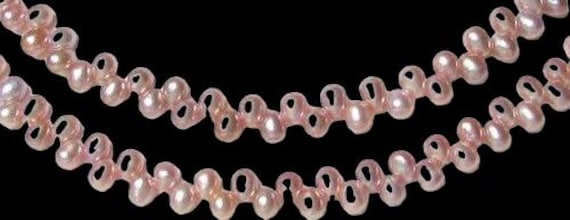 Dancing Natural Mauve Pink FW Pearl Strand 109037 - Etsy