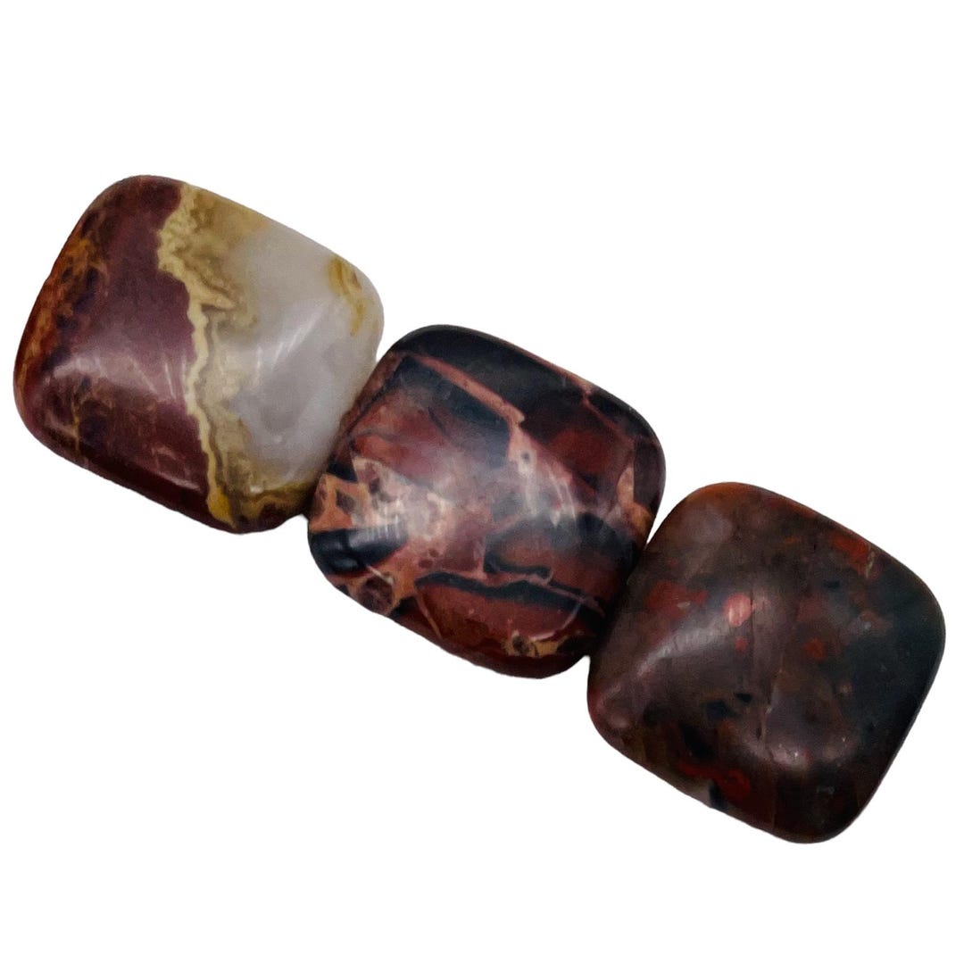 Red Brecciated Jasper Square Coin Beads | 20x20x7mm | 3 Beads | - Etsy