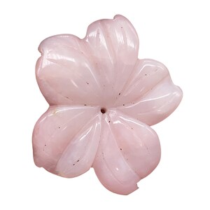 Snidad rosa peruansk opalblommahängespärla (32x27x4mm)