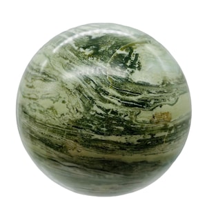 Serpentine Banded Sfera da 2 1/2 pollici / 2,5" / Verde Bianco / 1 figurina