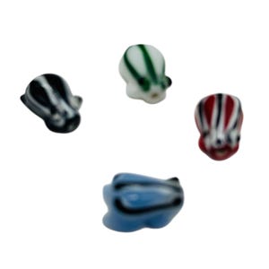 Frosch Lampwork Glas springende Frösche Perlen | 17x12x9mm | Mehrfarbig | 4 Perlen