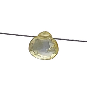 Sunny Natural Canary Sapphire Briolette Bead | 4.5x4.5x2mm | .45ct | Yellow |
