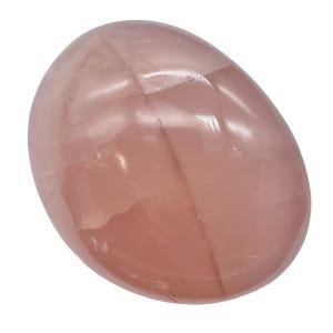 STOLENRose Quartz Ovale Meditazione Pietra di preoccupazione / 62x50x35 mm / Rosa / 1 Pietra /
