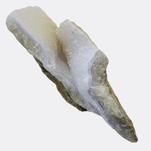 Calcedonio 176g Naturale / 4x2x1" / Bianco Blu Grigio / 1 Esemplare
