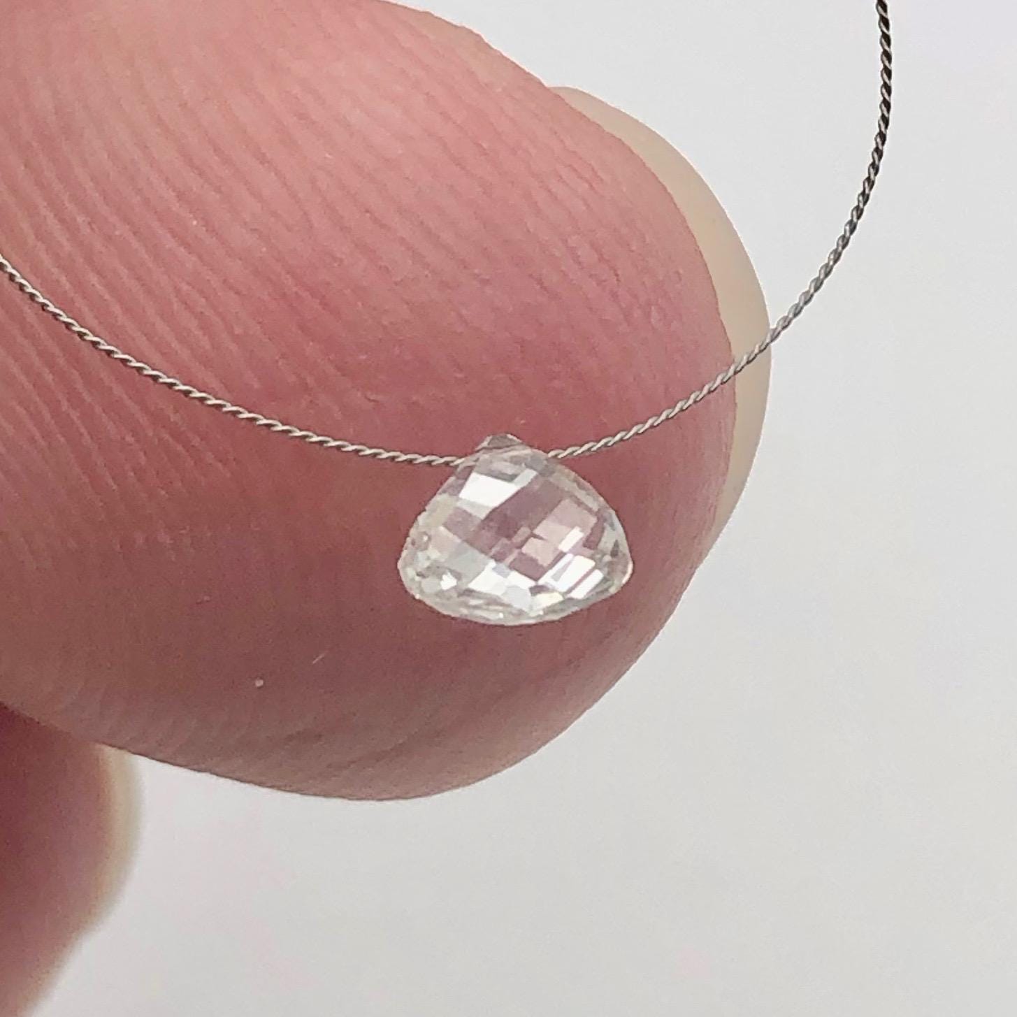 Perle Briolette En Diamant Blanc Naturel - Poids 0,24 Carat, Dimensions 4,25 X 3,5 X 2 Mm - Neuf