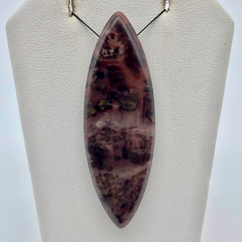 Unique Red Apache Jasper Marquis Centerpiece Bead 8281A