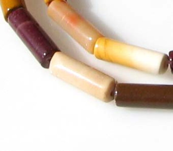 Hot Australian Mookaite 13 mm Tube Bead Strand 109544 Hot Australian Mookaite 13 mm Tube Bead Strand 109544