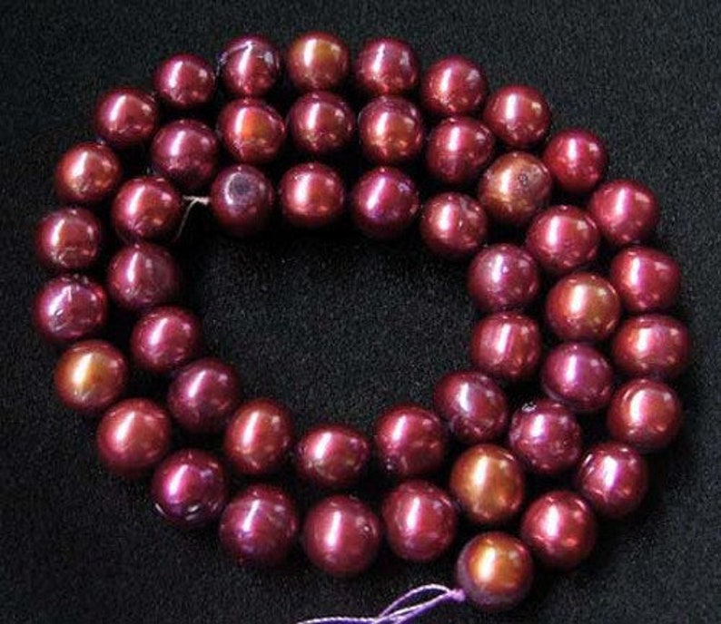 9 Golden Raspberry 7-9.5x7mm FW Pearls 008315