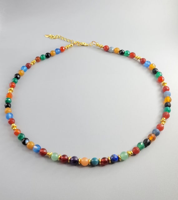 Multicolor Agate Gemstone: Agate Faceted Beads