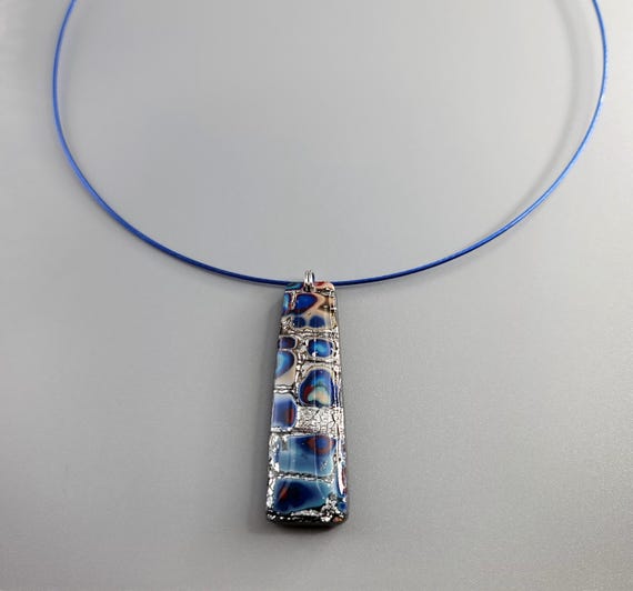 Handmade Polymer Clay Pendant Necklace: Stainless steel necklace cord