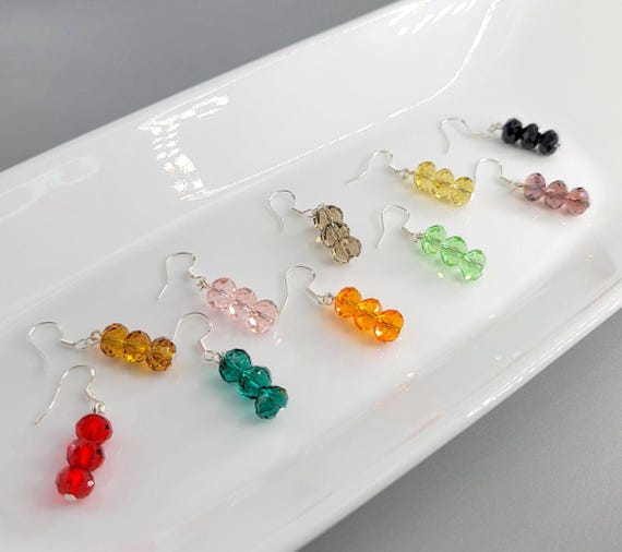 Faceted Crystal Quartz Earrings: Lightweight, Hypoallergenic