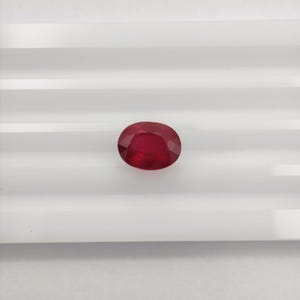 Natural Red Gemstone 2.84 Ct Oval Step Cut 9x7 mm Mozambique – Vibrant Red Loose Stone for Jewelry Making