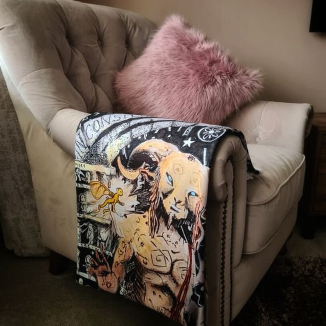 Pans Labyrinth Blanket, Pans Labyrinth Throw, Faun Throw, Fairytale